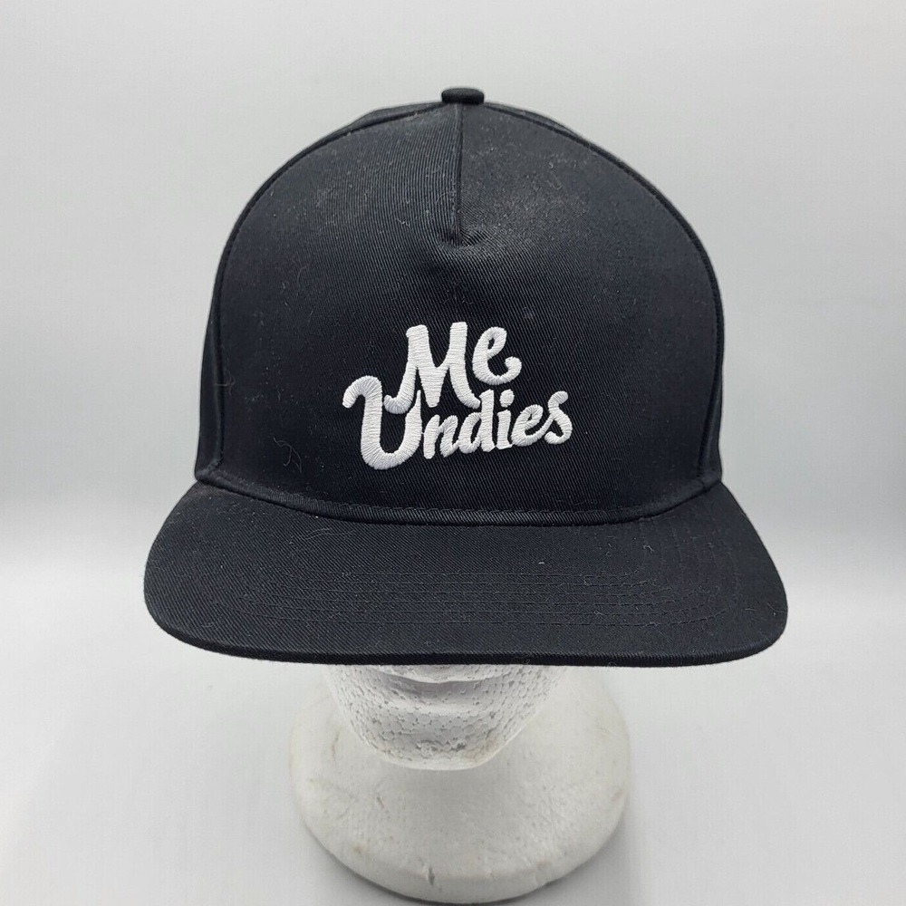 MeUndies Snapback Hat Cap Black‎ Purple Adjustable Logo Men's Women's Unisex